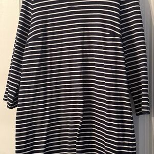 J. Crew Black and White Striped Mini dress